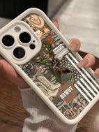 phone case for iphone 16 pro max 15 plus 14 11 xr xs western inspired art shockproof soft silicone cover