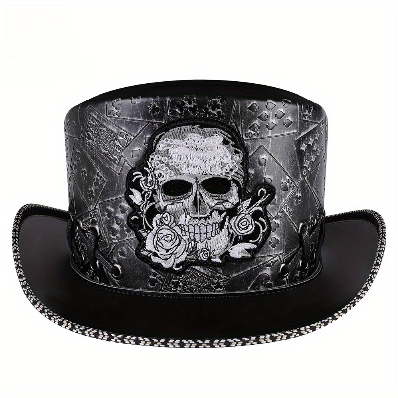 

Skull Embroidered - , Non-stretch, Washable - For Halloween & Events