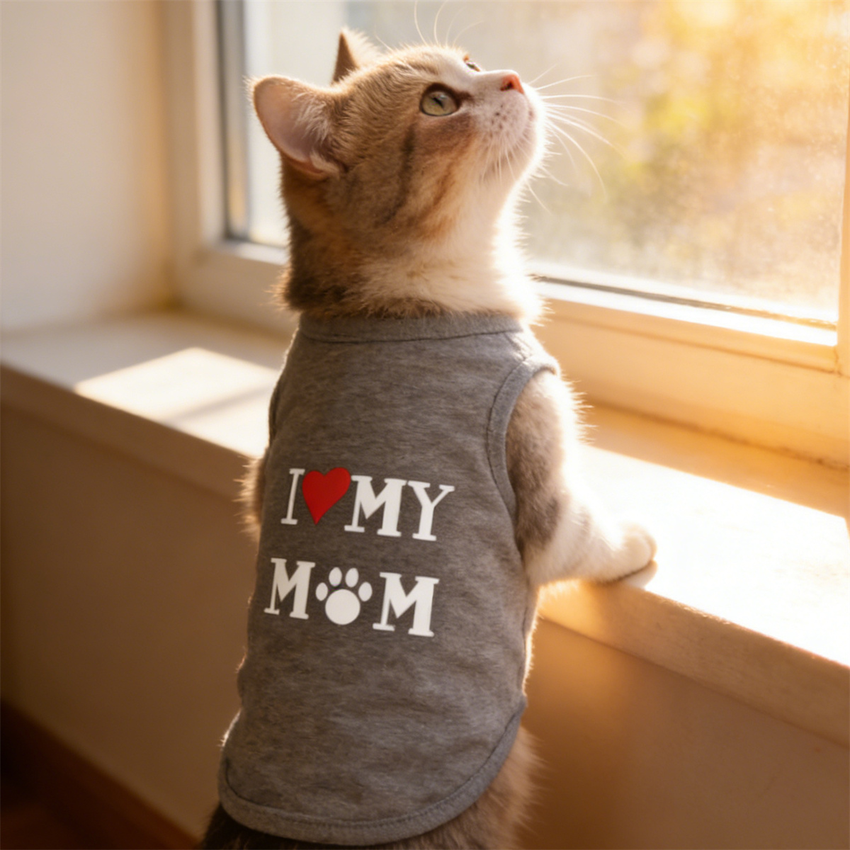 TEMU 1pc Of Pet Vest With Mm Print, Ideal For Corgis And