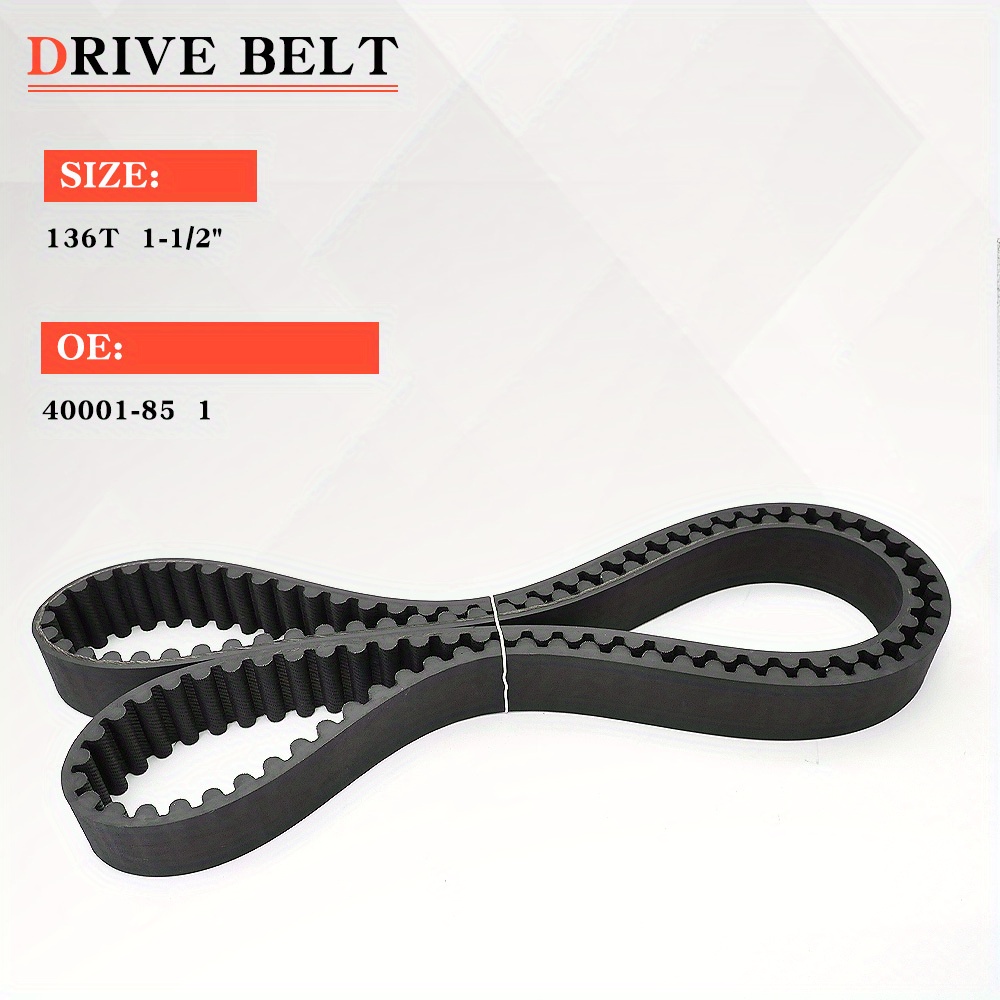 Rear Drive Belt 136T 1-1/2 Inch For Harley Davidson 1985-1996 – Replaces 40001-85, 1204-0058