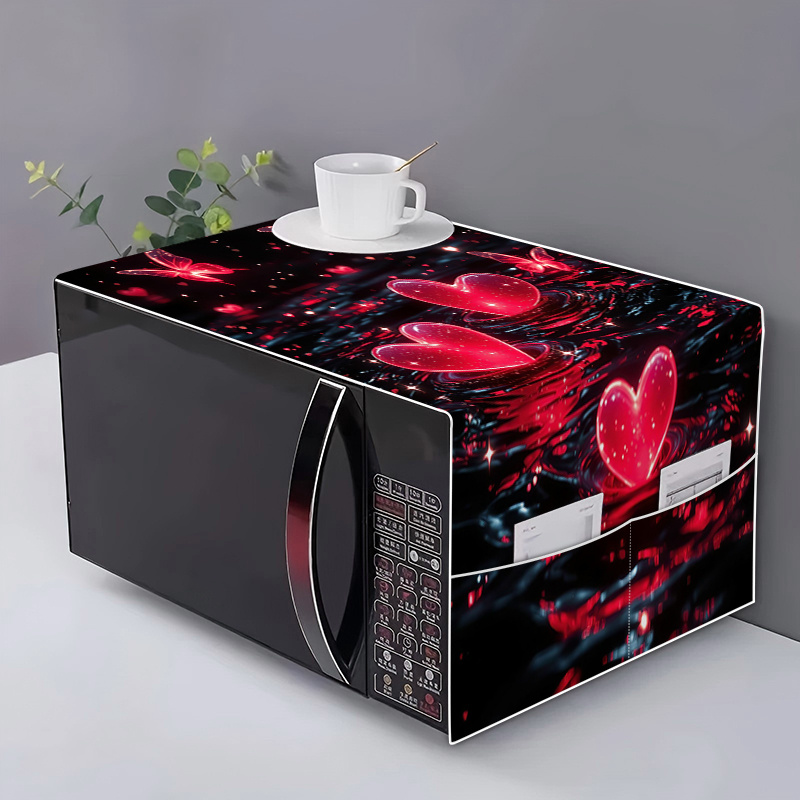 TEMU Housse de réfrigérateur, housse de micro-ondes, housse de four, housse de machine à laver, housse de sèche-linge avec rangement, housse de