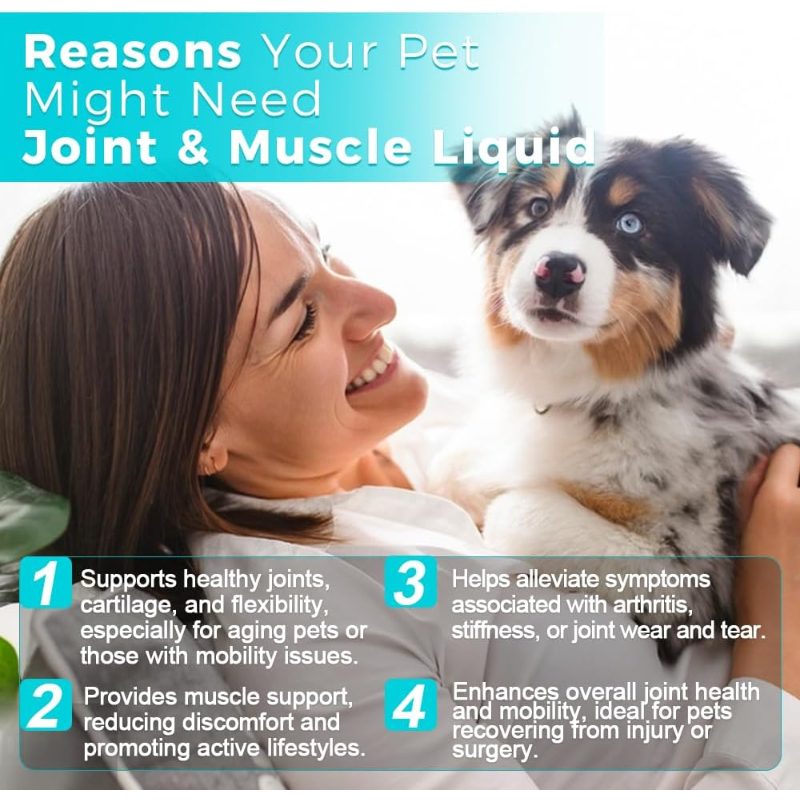 Pets Joint Muscle - 120Ml Comprehensive Joint Support Cats Dogs Natural Inflammatory Mobility Enhancement Easy-To-Administer Supplement