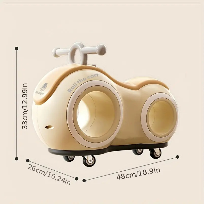 Baby Walker & Toddler Balance Bike with 4-Wheel Stability, 220lb Anti-Tip, Music & Lights - Indoor/Outdoor Ride-On Toy for 12-24 Month Boys & Girls, Parent-Child Interactive Learning Bike, Ideal First Birthday Gift (Pink/Green/Blue/Yellow)