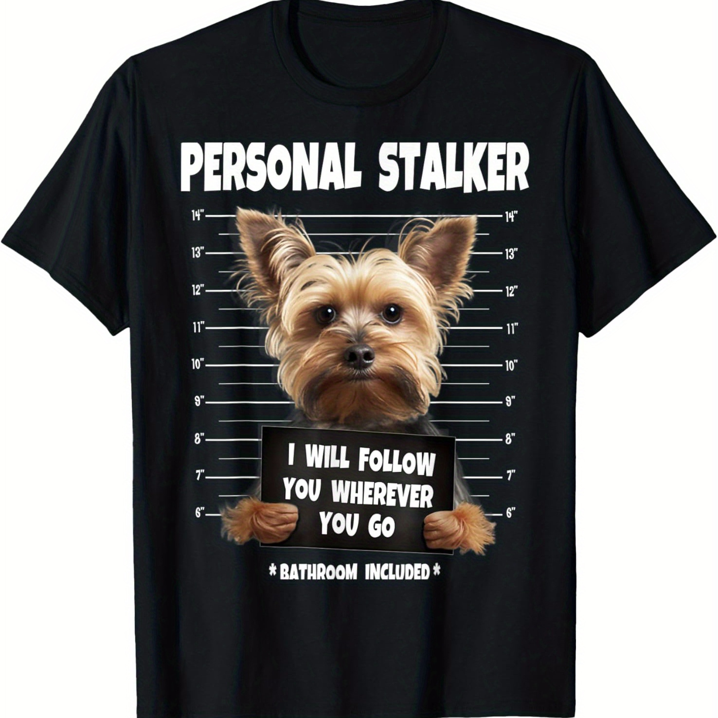 

Yorkie : Men's T-shirt With "personal " Yorkshire Terrier Graphic - Casual Short Sleeve Sport Tee, Crew Neck, 100% Cotton, Machine Washable - Dog Enthusiasts