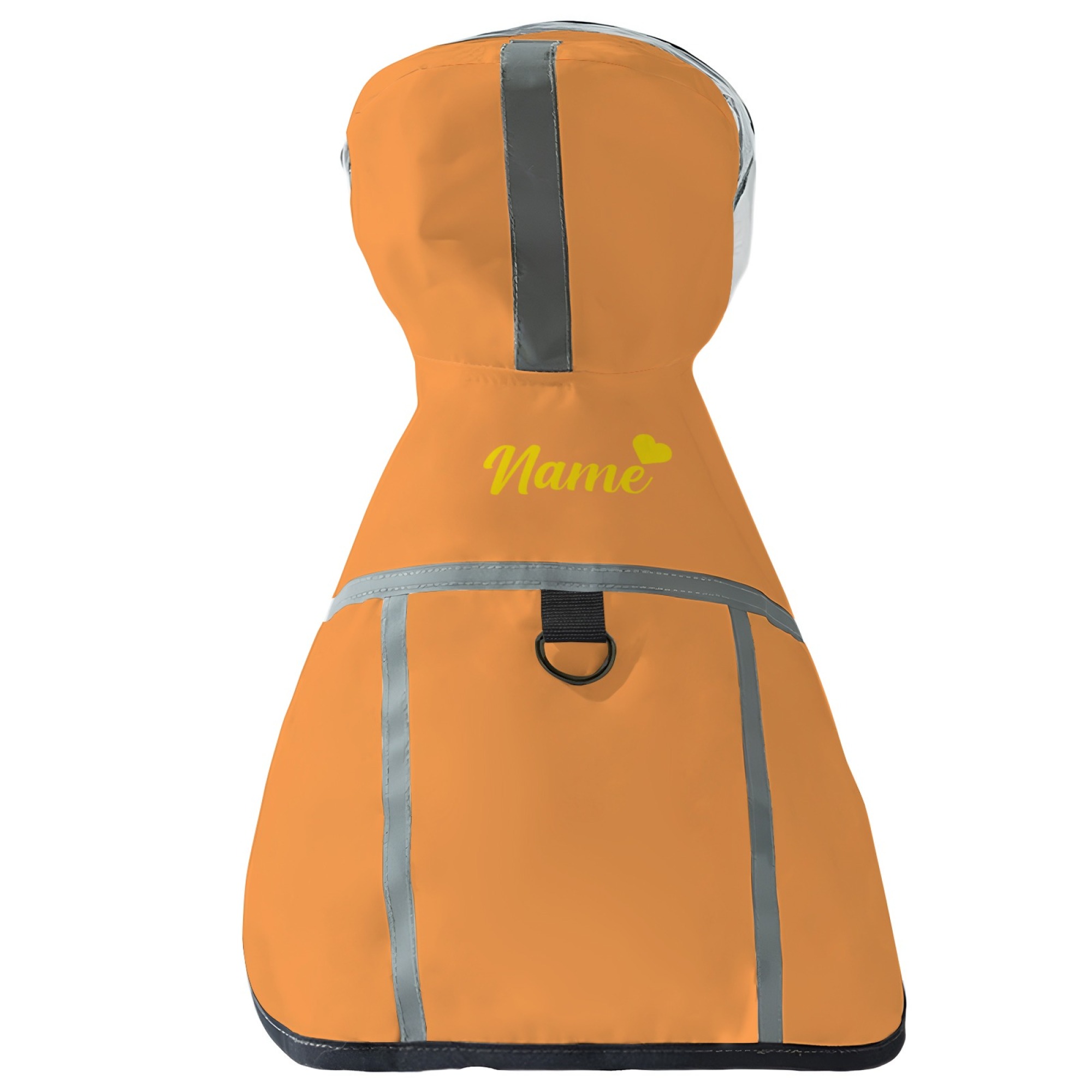 Customizable Pet Raincoat with Reflective Stripes