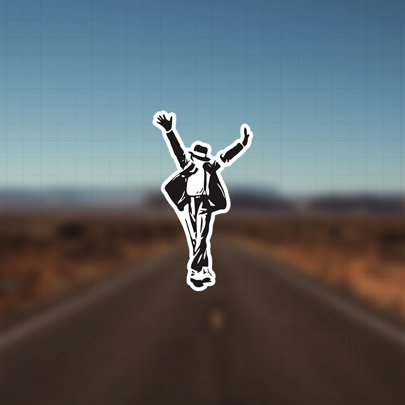 Mj Silhouette Car Decal Window Sticker, Vinyl, Die Cut, For Cars, Trucks, Laptops, Etc