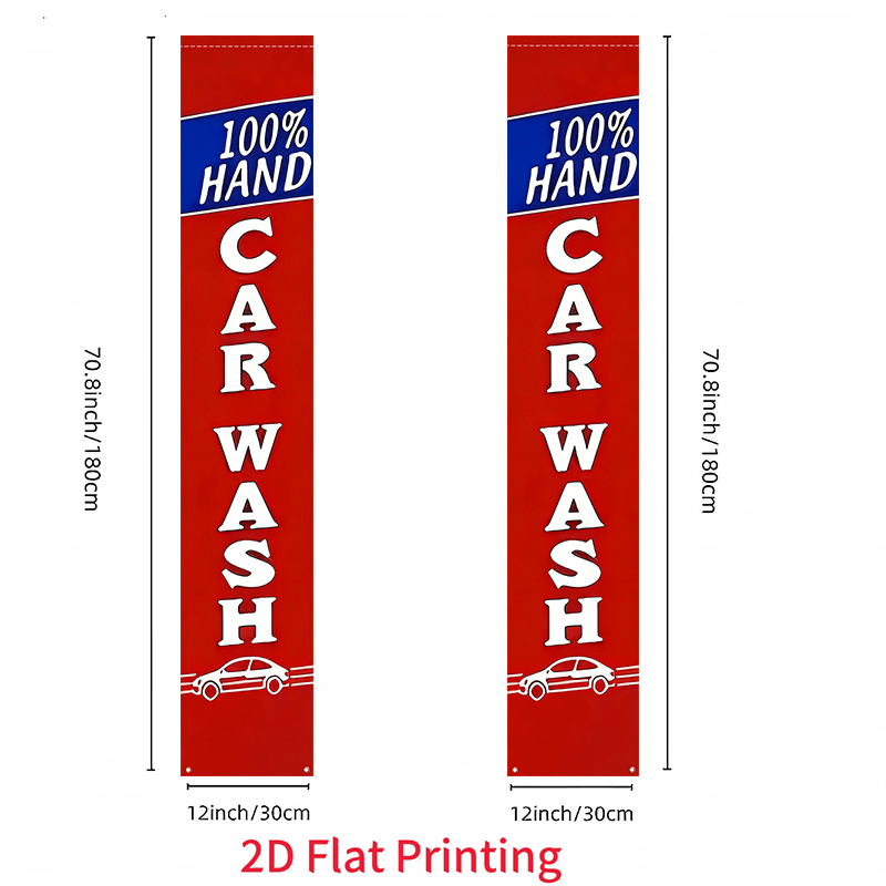 TEMU Insegna piatta 2D - Insegna piatta 2D - Banner piatto bidimensionale per autolavaggio, per decorazioni promozionali di negozi, sia per interni