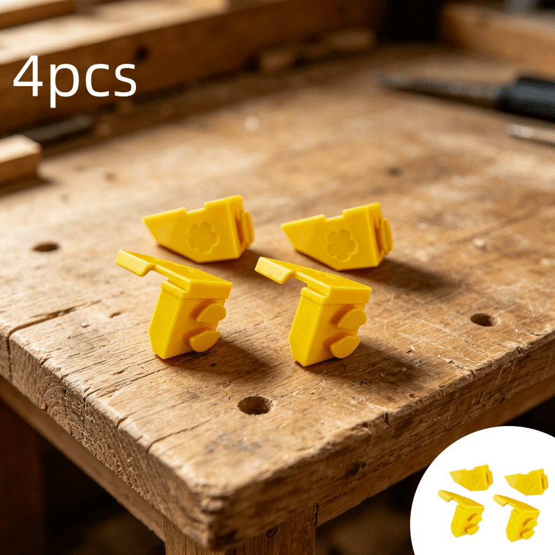 2/4pcs - Plastic Bricklaying Line , Construction Site Line Fixing Device, Yellow Fixing Device, Brick Block Corner Line Clip, Bricklaying Auxiliary Tool, A Surprise Gift For And Bricklayers