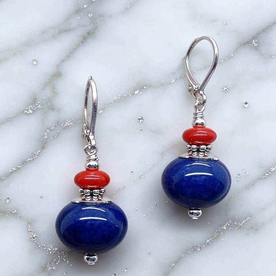 TEMU Une paire de boucles d'oreilles en perles - de style chinois, boucles d'oreilles oscillantes faites à en perles de naturelle pour femmes, style