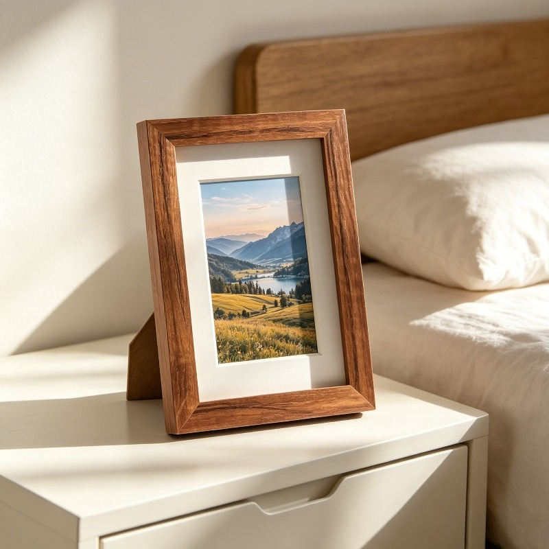 1pc Modern Minimalist Photo Frame Suitable for 4x6/5x7/6x8 Photos, Vertical Tabletop or Desktop Picture Frame with Vertical Orientation, Contemporary Rectangular for Wedding, Couple Portraits, for Office Decor - High-End Display