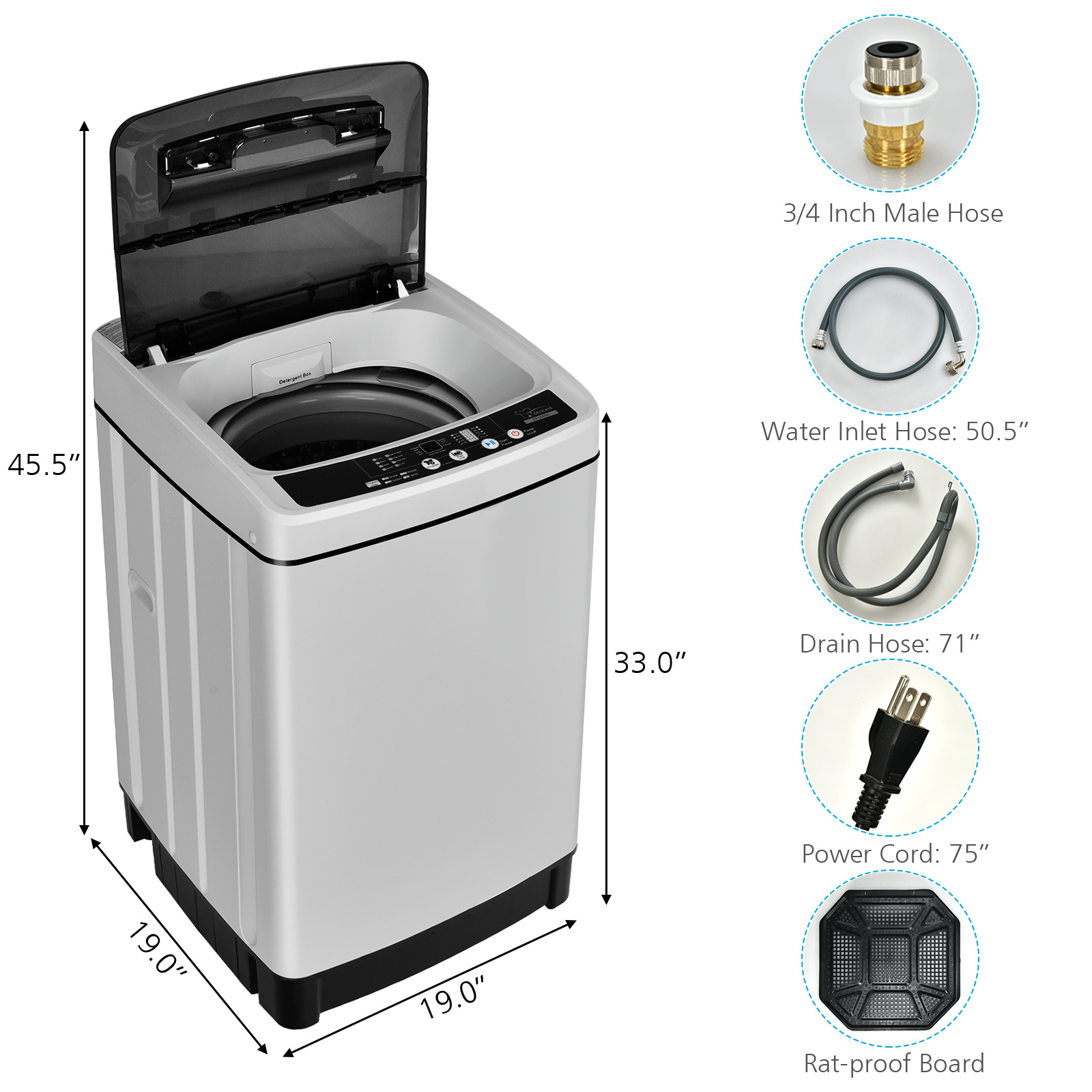   full automatic washing machine 11 lbs capacity 5 cu ft 2 1 cu ft drum 13 2 gal washer dryer combo with   delay start 10 programs 8 water levels energy saving grey compact for small spaces apartments dorms rvs laundry room dorm essentials apartment laundry spacesaving appliance modern washer dryer durable construction   motor energyefficient washer programmable washer rv travelers college students lavadora y secadora para