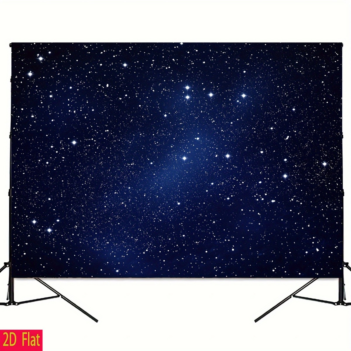 Starry Night Sky Space Backdrop with Twinkling Stars