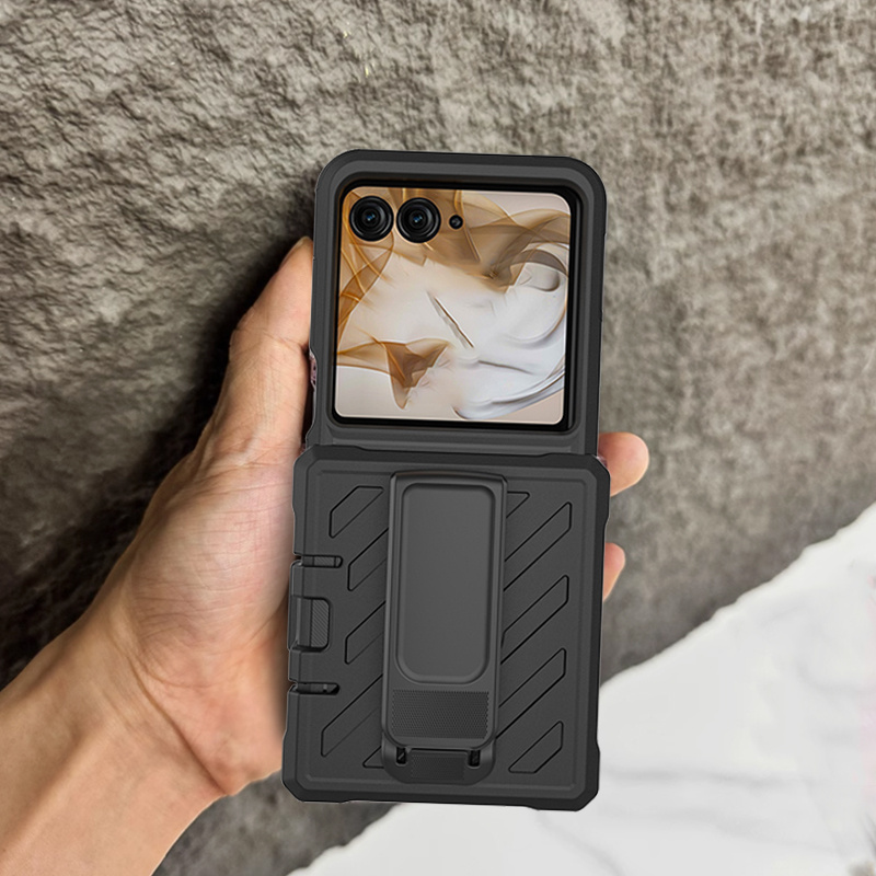 TEMU Phone Case: Hybrid Hard Case With Belt Clip Holster Cover For Motorola Moto Razr 2024 2025 Phone