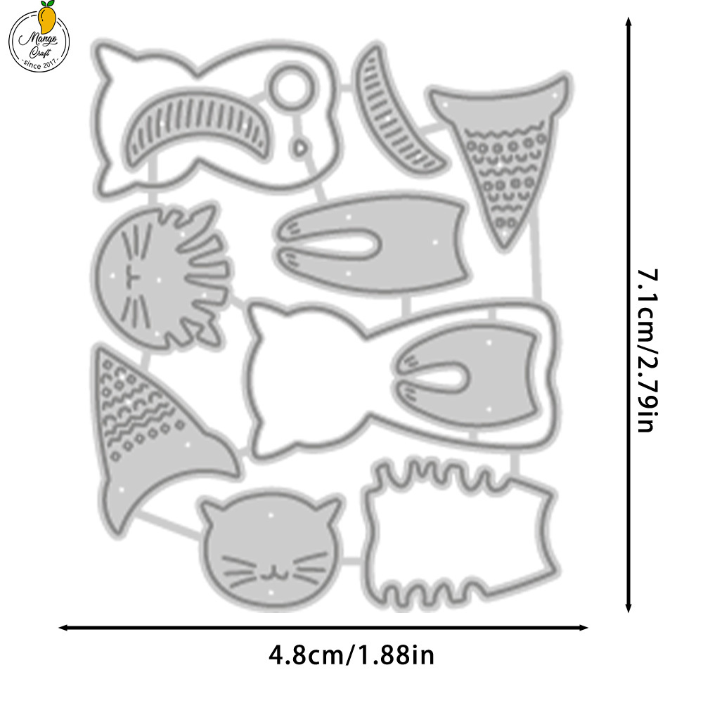 TEMU Mangocraft 1pc Original Cute Winter Animals New Diy Metal Cutting Die, For Diy Decorative Scrapbooks, Photo Albums And Card Making, Festival