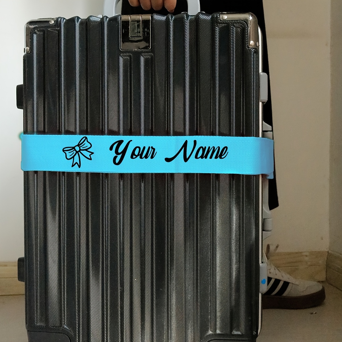 TEMU A Customized Luggage Strap With A Personalized Letter Password, Essential For Minimalist Travel. This Customizable Suitcase Accessory Tailored