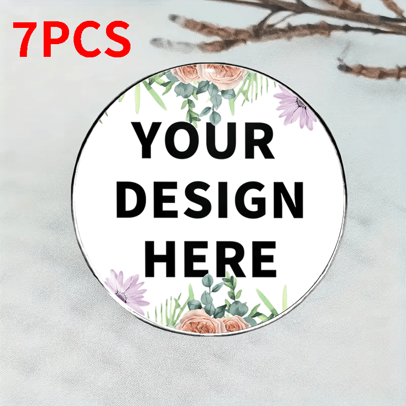 TEMU Customizable Metal Brooch- Personalized Text, Photos, Or Images, Creative Gift Accessory- Durable Badge For Bags, Hats, Clothing- Promotions,