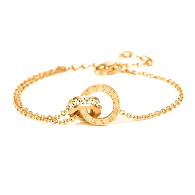 Roman Double Loop Bracelet, Korean Style