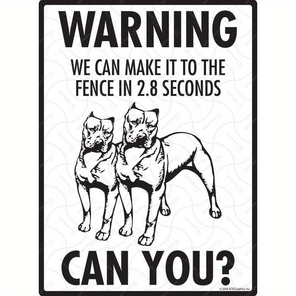 TEMU Warning Pit Bull - To The Fence Sign( 8 X 12) Exterior Dog Sign With Weatherproof And Uv Protection - Caution Beware Of Pit Bull - 8 X 12