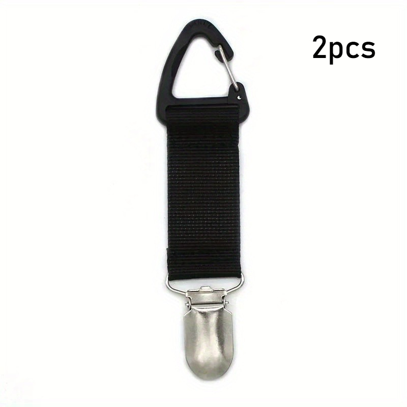 TEMU 2 clips para sombrero con clip para bolsos de viaje, para colgar en bolsos, carteras, mochilas, equipaje, soporte para sombrero, para adultos,