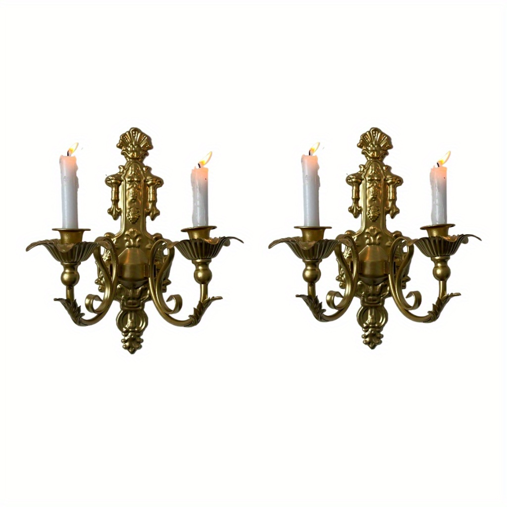 E-shop 2, Amerikanische Retro Romantische Feiertagsdekoration, Kerzenständer, Kerzenhalter, Retro-Wandkerzenständer im Hofstil,