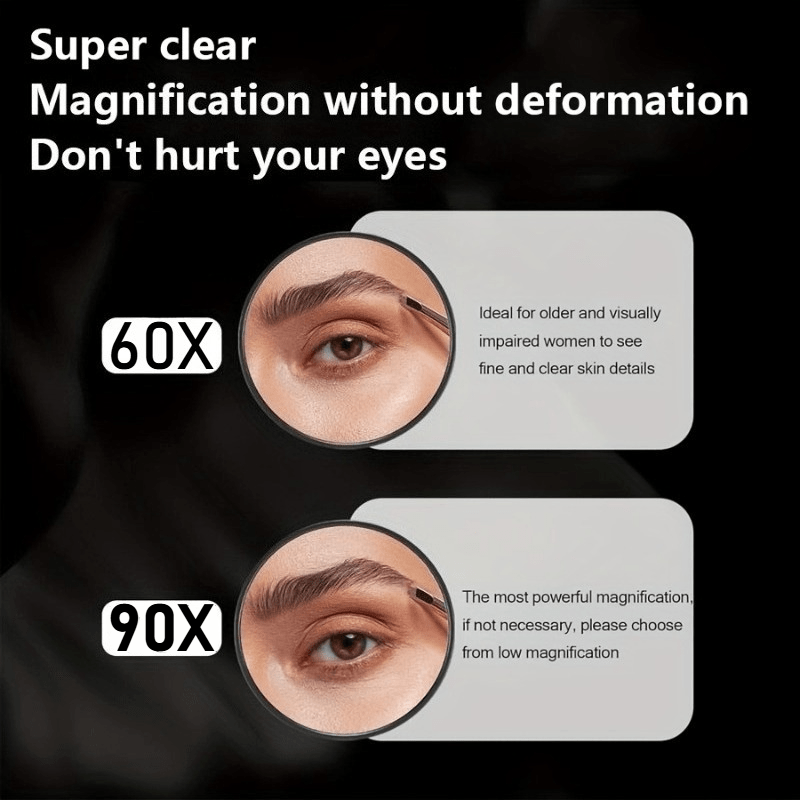 90X HD Distortion-Free Magnifying Makeup Mirror with Suction Cup
