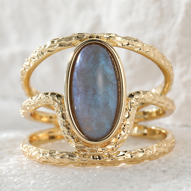 Women's Retro Minimalist Irregular Shape Ring, Luxurious Aesthetic
