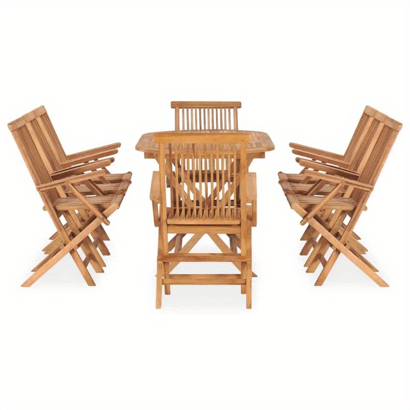 9pcs Folding Patio Dining Set image 2