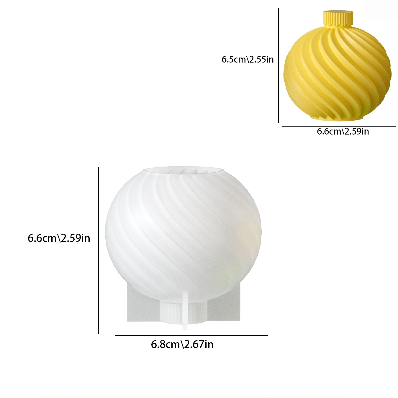 TEMU Christmas Tree Spherical Silicone Mold Suitable For Diy Candles, Ornaments & Resin Crafts - Handmade Gift Making Mold With Irregular Shape For