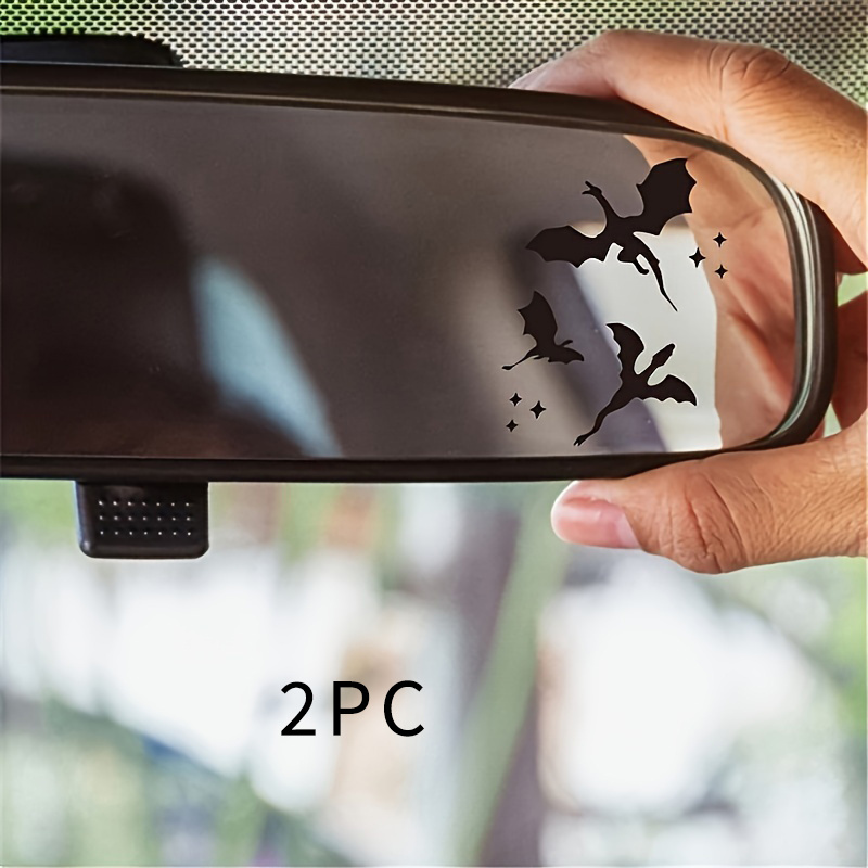 Cool Rearview Mirror Car Sticker For Laptops, Trucks, And Walls - Pvc, Suitable For Cars, Bumpers, Laptops, Suitcases - Single Use