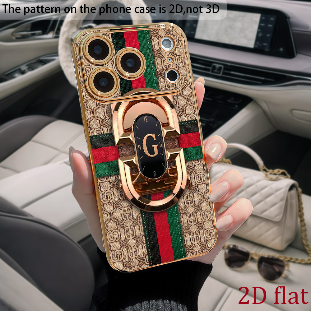 TEMU Coque de téléphone : Motif plat 2D à rayures et rétro de luxe et tendance, compatible avec iPhone 18/17/16/15/14/13/12/11/Pro/Pro Max/Plus, en