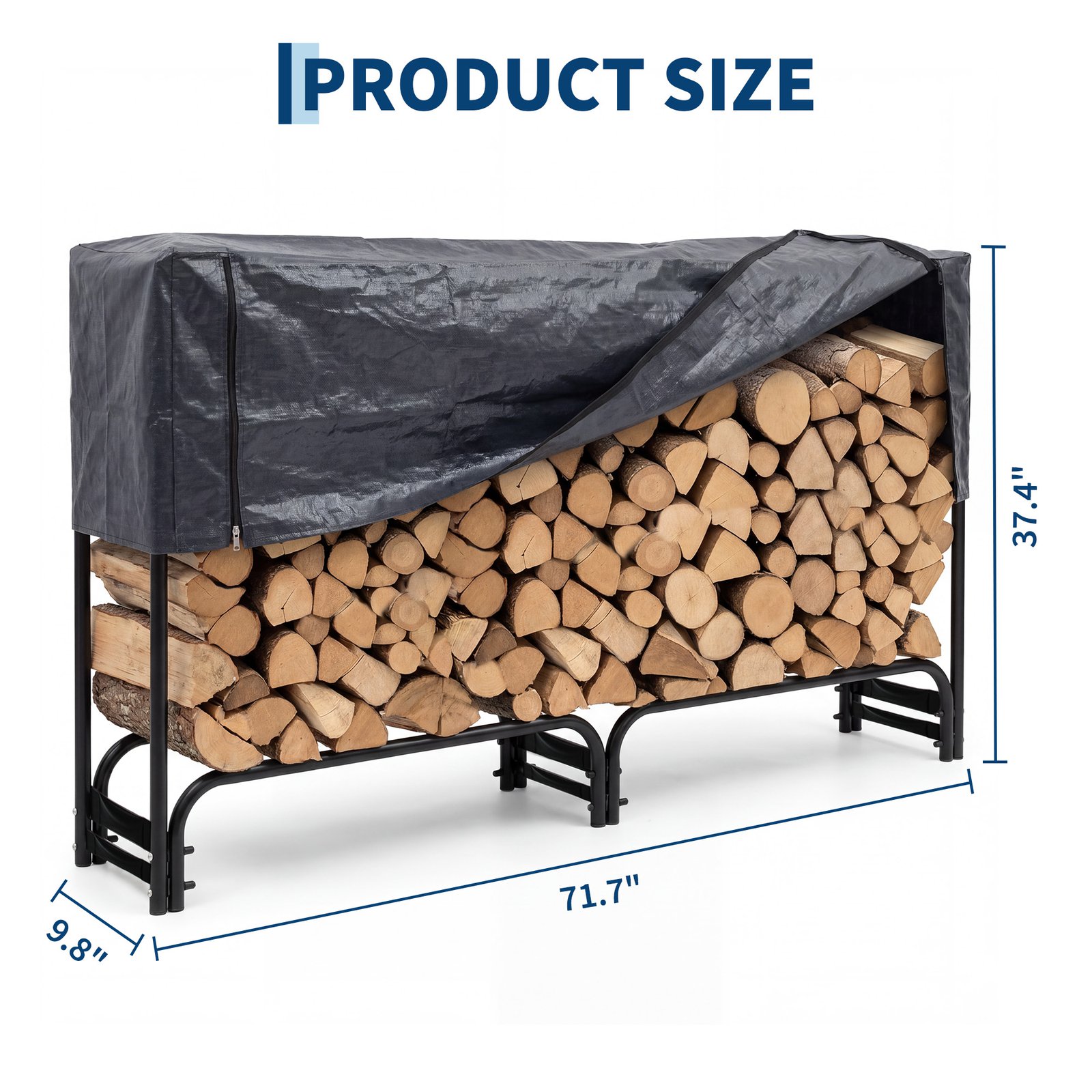 Image of Black Coated Wood Rack With Dust Cover 183x25x95cm Vertical Storage Shelving Unit Indoor Plant Stand Display Organizer
