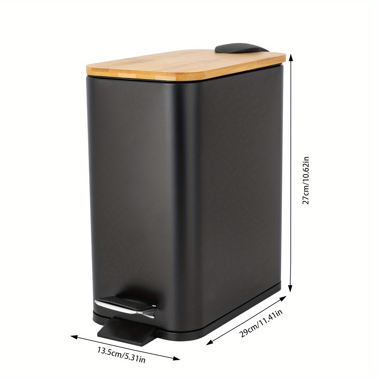 TEMU Kitchen Trash Can With Lid, Close Lid Bathroom Trash Can,