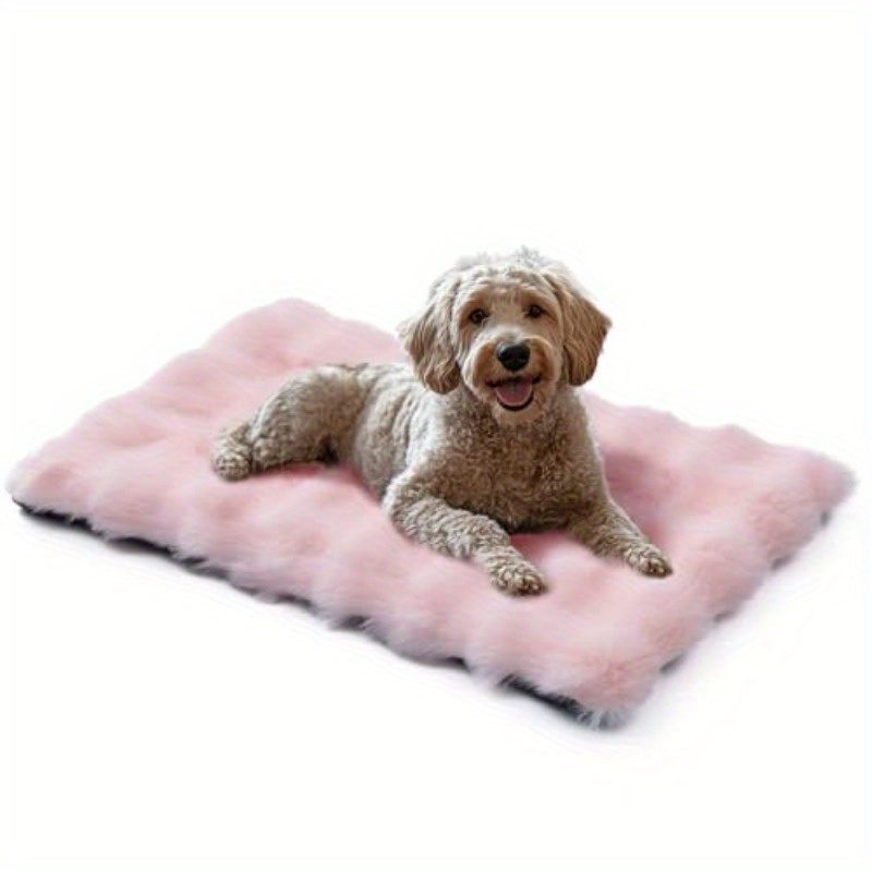 luxurious plush dog crate pad for medium dogs 30 x19 anti slip machine washable kennel mat chew resistant warm puppy cushion for crate training   use   pads dogcomfort bed Product details 0