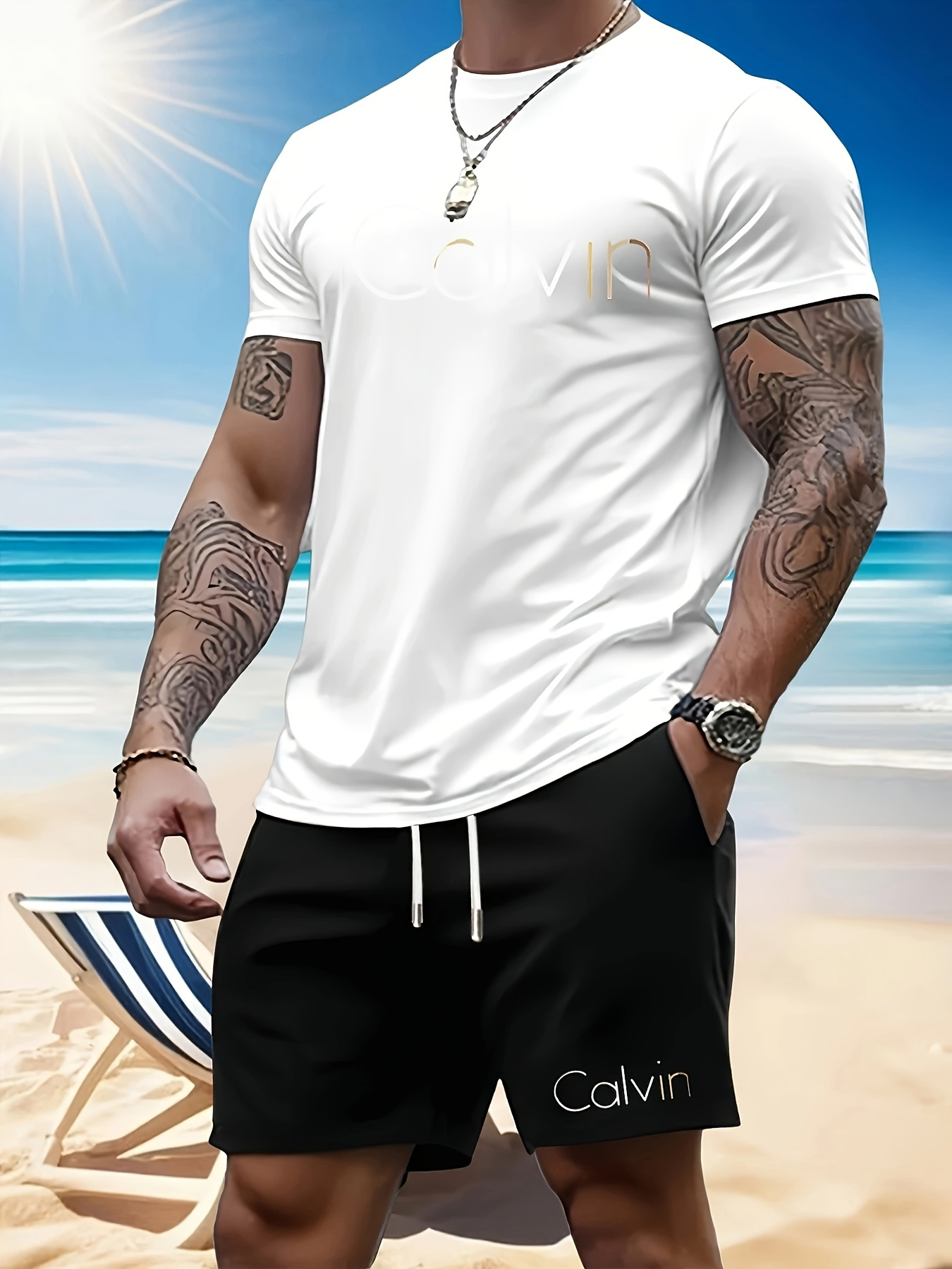 conjunto deportivo verano piezas hombre talla Temu Colombia