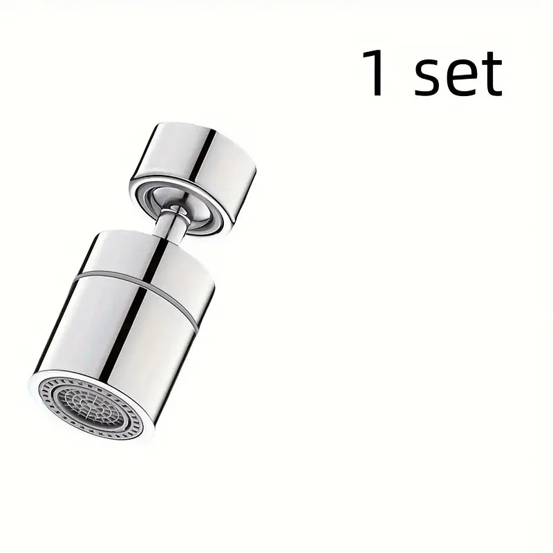 1 Set Of Faucet With 360° Rotating Water Outlet, Rotating And Fixed, Water- Design, Single Hole Installation Suitable For Kitchen And Bathroom Sinks, Us And Eu , Chrome Finish, , Modern Sink