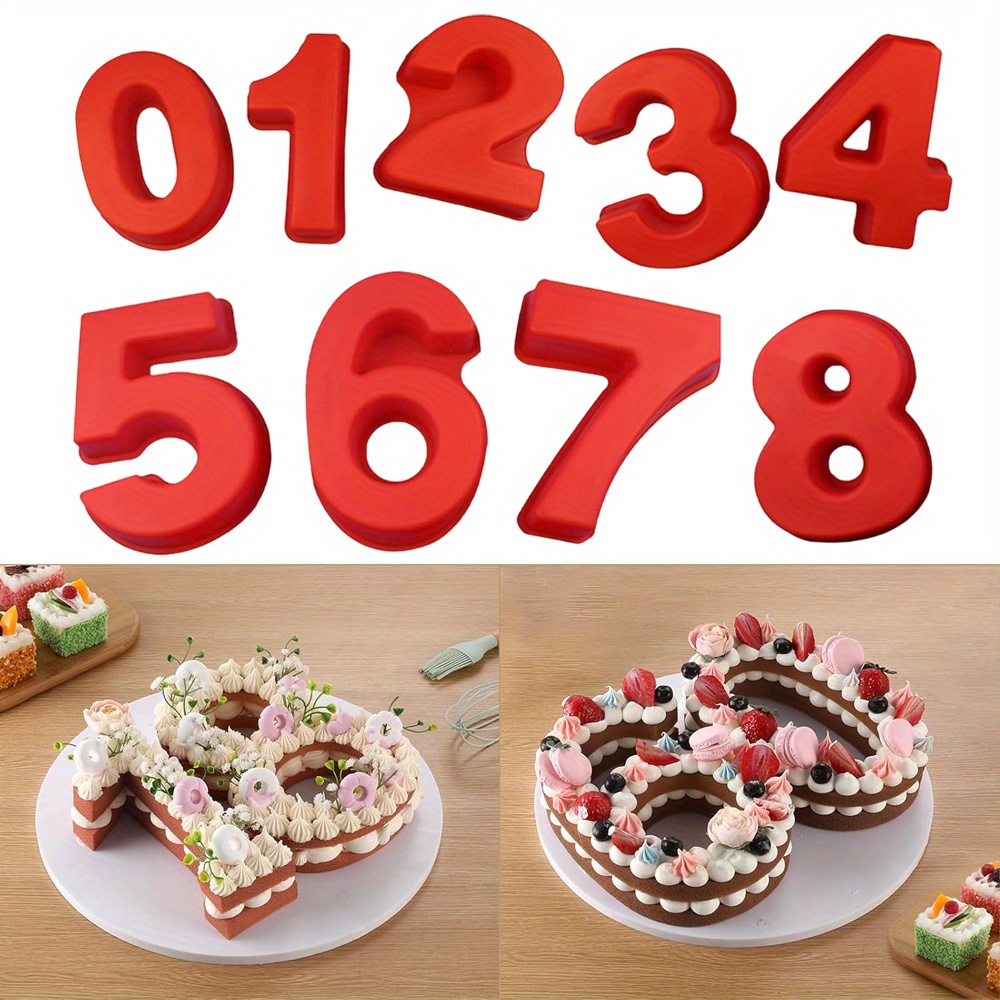 3d number cake molds baking – silicone letter number Temu
