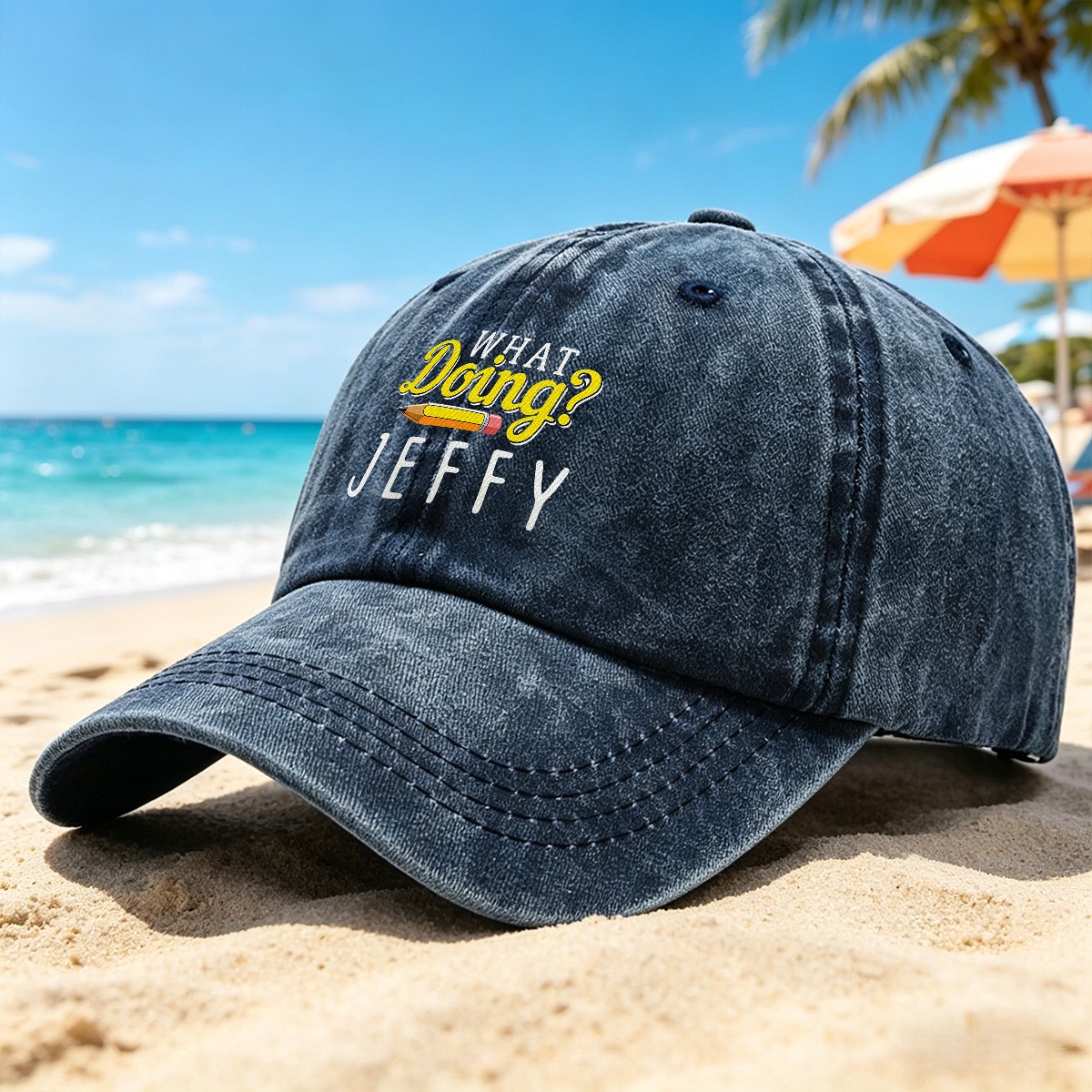 1pc what doing   pencil print baseball cap funny casual adjustable dad hat casual outdoor sports headwear