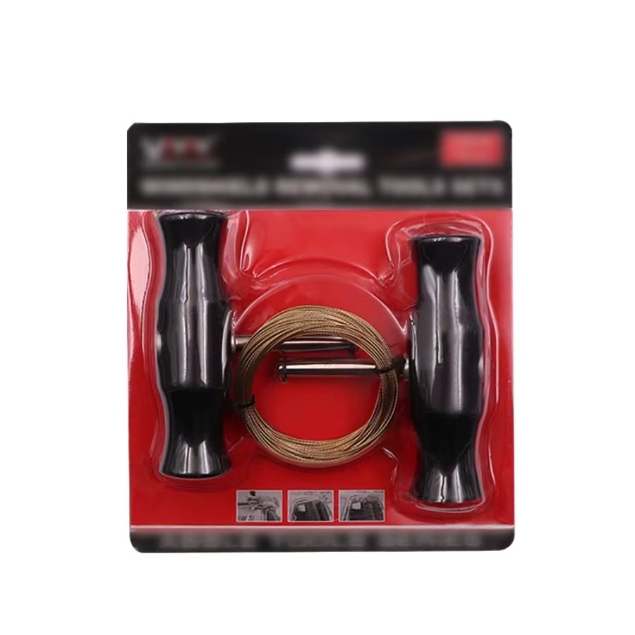Professional Windshield Removal Tool Kit With High Hardness Cutting Wire 22m, Non-slip Ergonomic Handles For Car Glass Repair