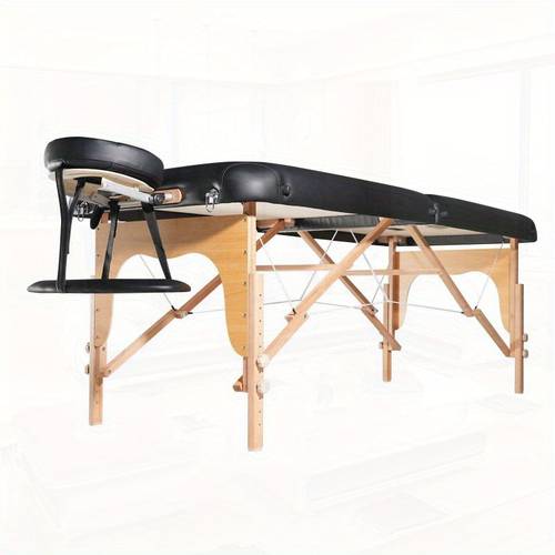 profional wide massage table 30 w heavy duty folding massage table 8level height adjustable facial salon tattoo bed portable spa table with headrest hand pallet carrying bag 750lbs