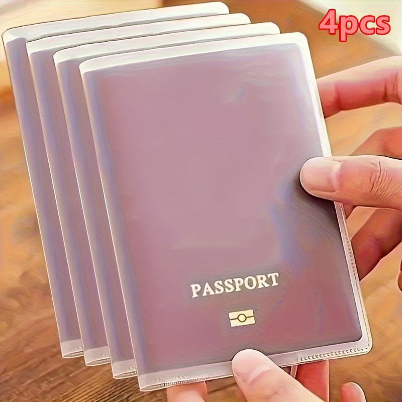 2/4pcs Durable Passport Holder With Multi-card Slots, Scratch-resistant Document Protector - Transparent