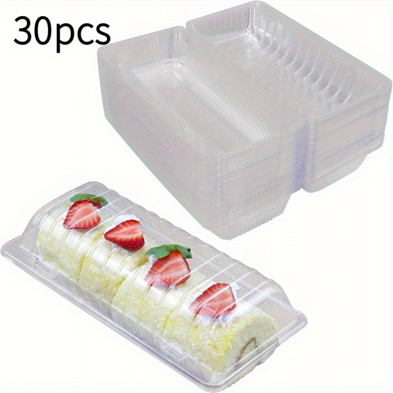 30pcs Rectangular Food Delivery Containers, Food Containers, Suitable For Salads, Hamburgers, Cakes