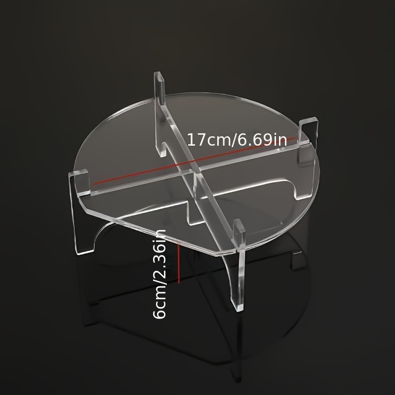 TEMU Transparent Acrylic Container Stand, Household Countertop Support Stand, Vase Tray, Detachable Stand, Standing Shelf