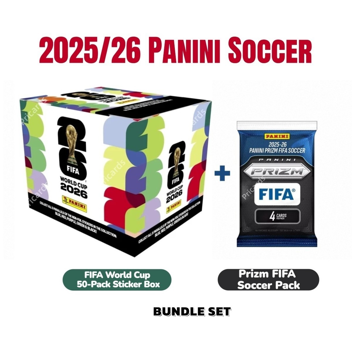 TEMU 2026 Panini Fifa World Cup Soccer 50-pack Sticker Box (7 Stickers/pack) And 2025/26 Panini Prizm Fifa Soccer Pack (4 Cards)