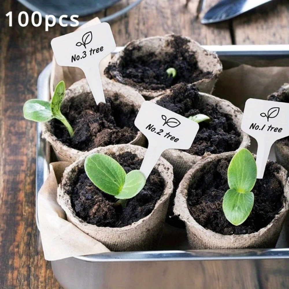 100pcs plastic plant   tag nursery   outdoor garden plant label outdoor garden plant label waterproof label reusable plan  hanging   for marking plant garden household items