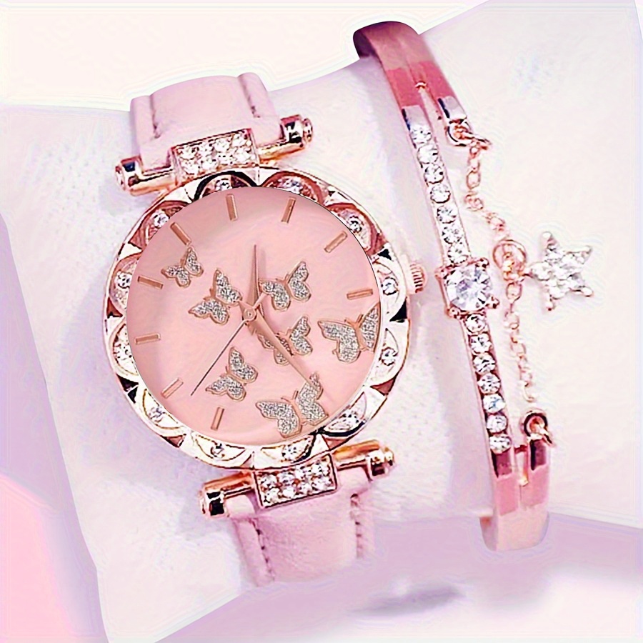 reloj de elegante con diseño de Regalo para mujeres, niñas y  pulsera de diseño, regalo de cumpl