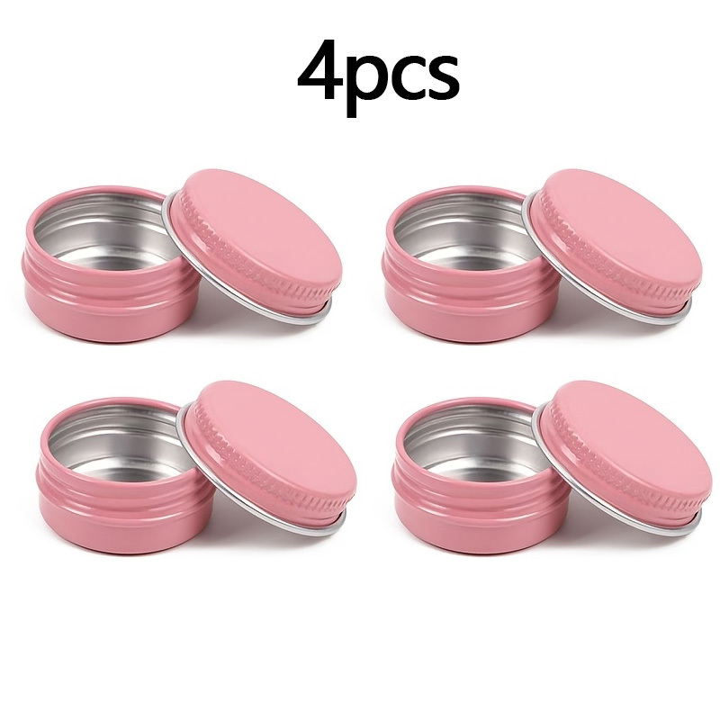 TEMU 4pcs Sealed Sub-canning, Makeup Cream Sub-bottling, 5g Portable Round Threaded Aluminum Can, Special For Travel Storage, Essential For Travel