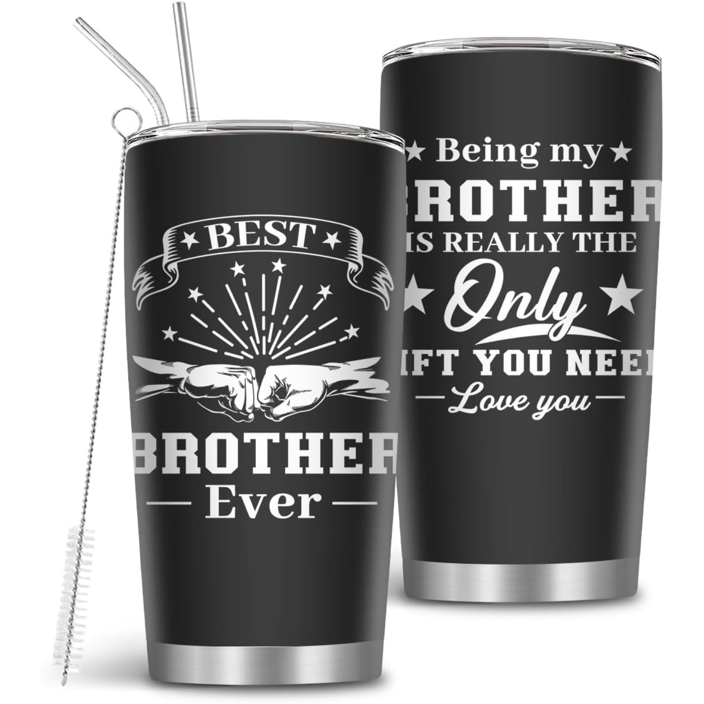 

Gifts For Brother, 20oz Big Brother With Brush & Straw, Big Brother Gift, My Brother Is Really The Only Need , Big Brother Gift, Brother Birthday Gifts From Sister