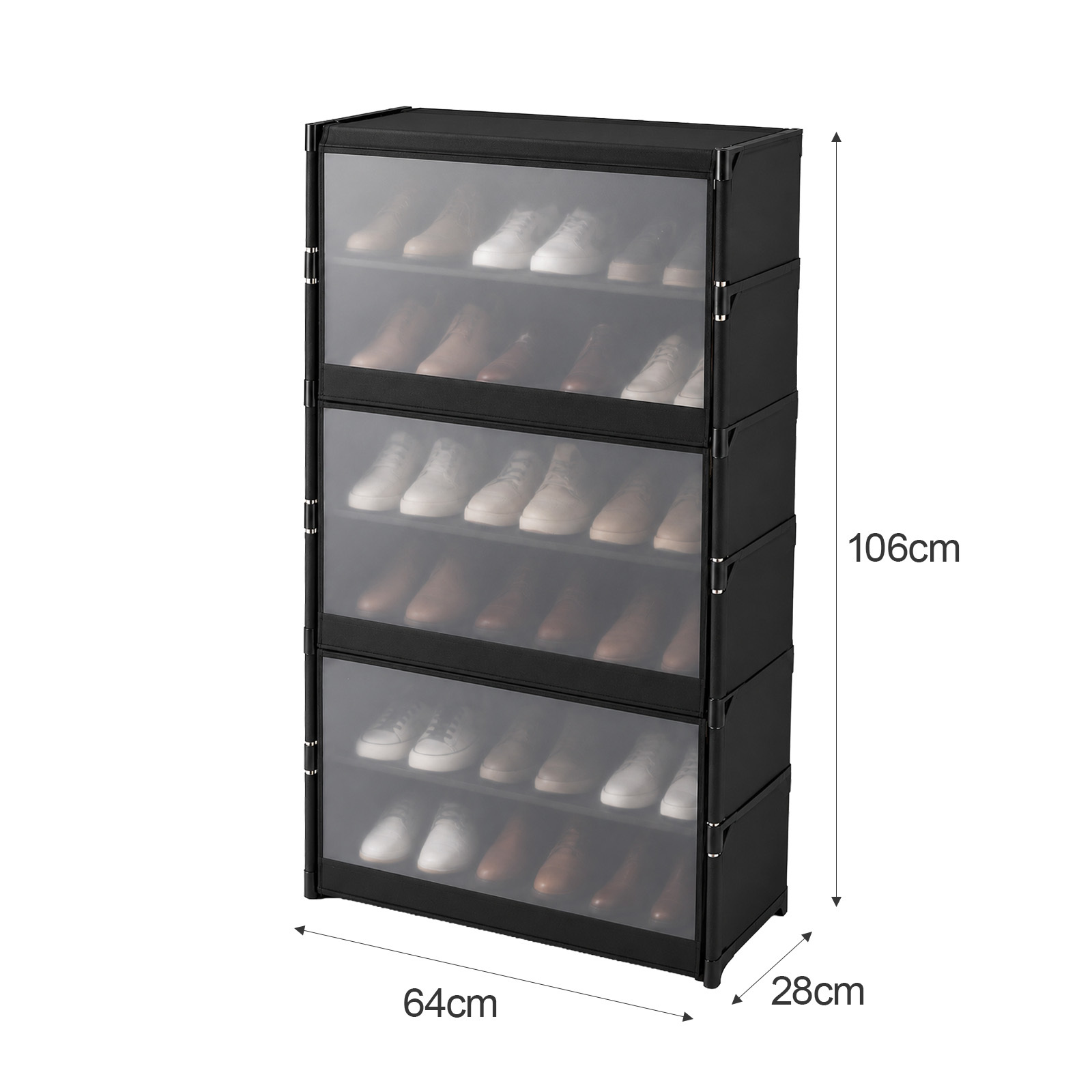 Large Freestanding Transparent Shoe Rack - Shoe Storage Box Can Hold Multiple Pairs. Suitable For , , Living Rooms, Bedrooms As A Storage Display Cabinet, Shoe Storage