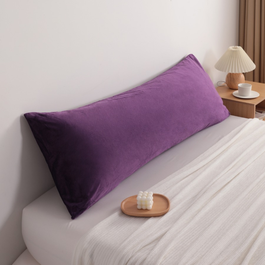 TEMU 1 Pack Zippered Velvet Body Pillow Cover, Super Soft And Cozy Fuzzy Flannel Pillowcase, 20x54 Inches, Warm And Comfortable
