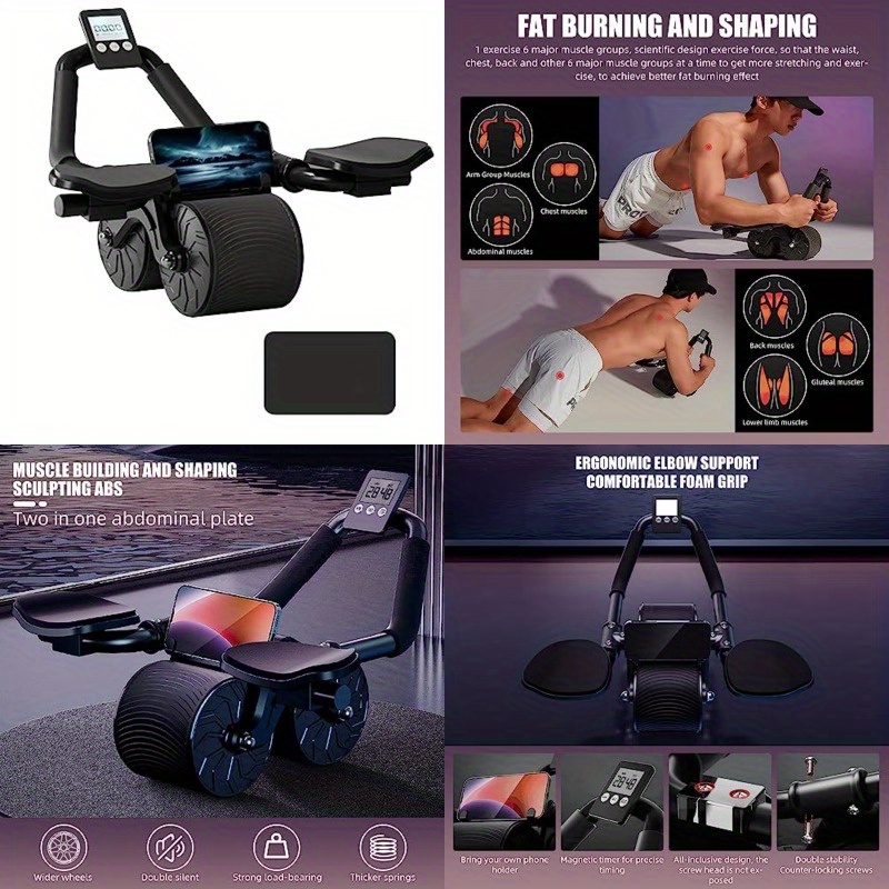 Abs Workout Ergonomic And Comfortable Abs Exerciser 500 Calisthenics  Equipment Ab Roller Wheel Ab Roller With Elbow
